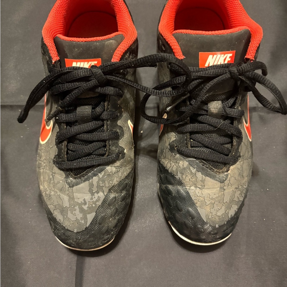Nike Kids Black and Red Camouflage Sneakers